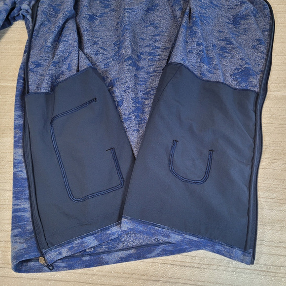 Lululemon Surge Warm Full Zip Men’s Jacket XL Hoodie Blue Pockets Troon North - Picture 8 of 14